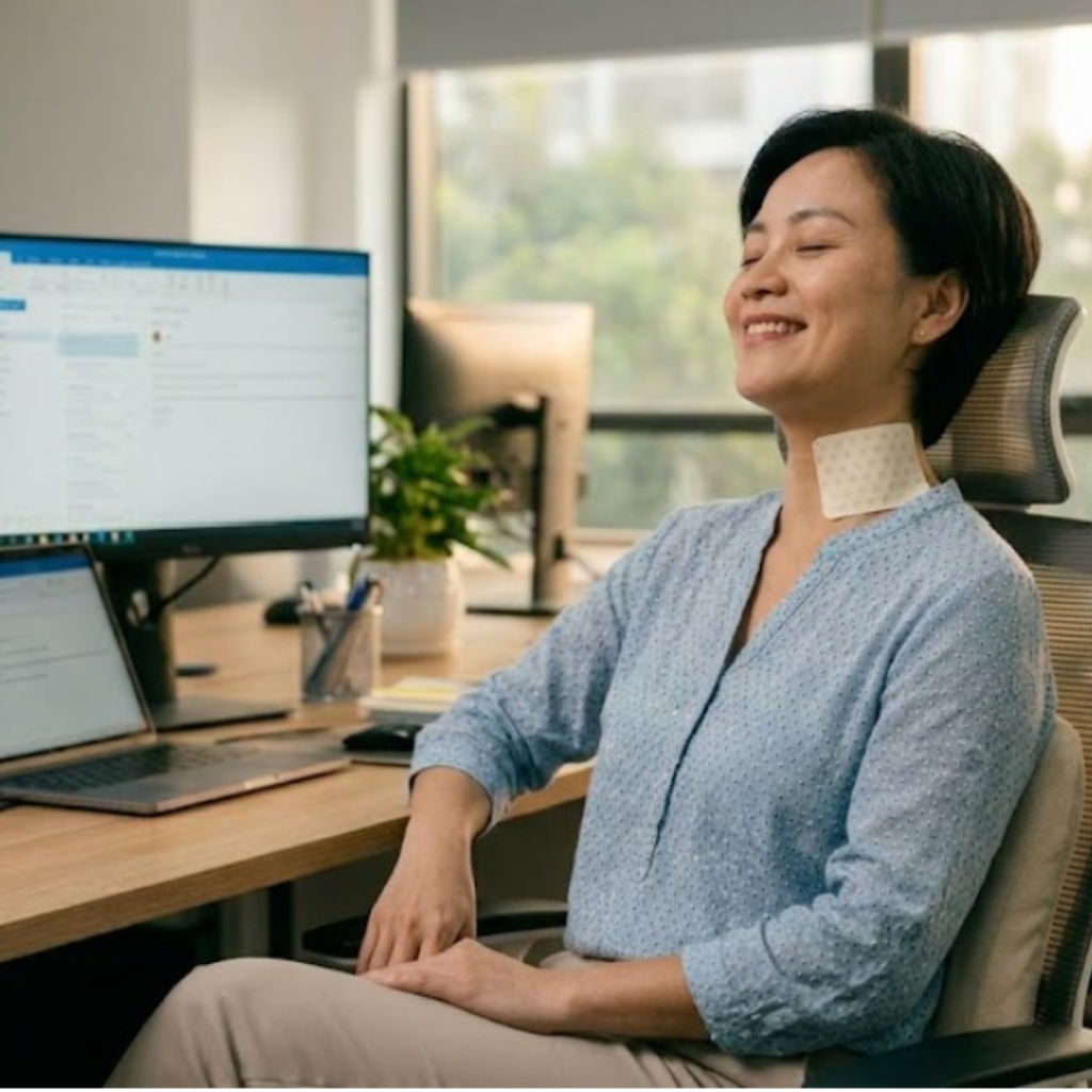 Miếng dán cao gừng Eden Farm – Giảm đau mỏi cổ vai gáy, giữ ấm cơ thể – Hộp 10 miếng 11×15cm